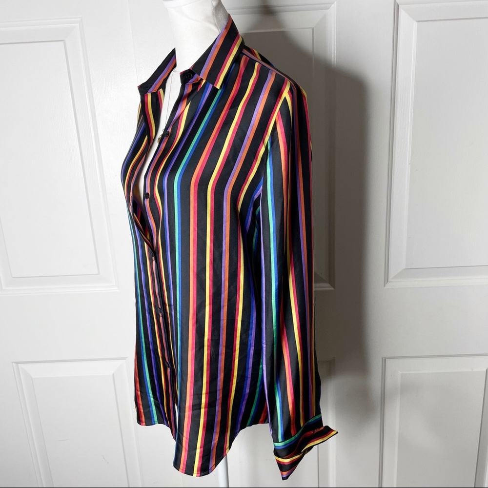Jones New York Stripe Button Down Shirt (S) - Picture 5 of 8